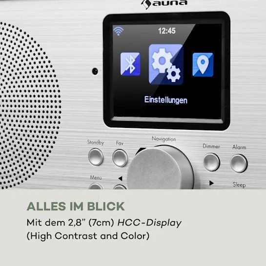 Уценка!!! Інтернет-радіо Auna Silver Star Stereo Internet DAB+/FM-радіо, WiFi, BT, DAB+/FM, білий 10032917 фото