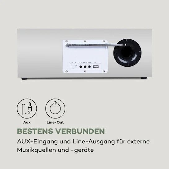 Уценка!!! Інтернет-радіо Auna Silver Star Stereo Internet DAB+/FM-радіо, WiFi, BT, DAB+/FM, білий 10032917 фото