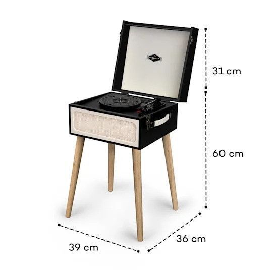 Ретро проигрыватель виниловых пластинок auna Sarah Ann Bluetooth USB 33, 45 и 78 об/мин 10033175 фото