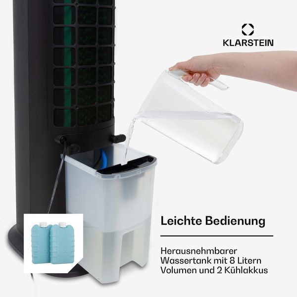 Б/У Мобильный кондиционер воздухоохладитель Klarstein Skytower Grand Smart 80W 480 м&sup3;/ч 8 литров мобильный 10035817 фото