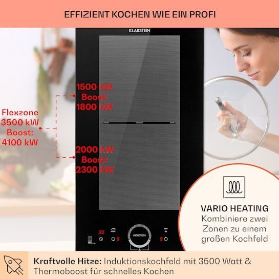УЦЕНКА!!! Индукционная плита KLARSTEIN Delicatessa Slim Domino 3500 Вт с таймером черный 10033015 фото