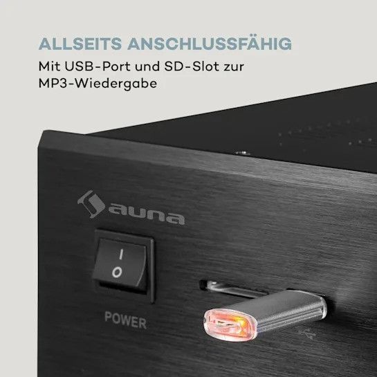 Ресивер Auna AMP 5100 BT Стереопідсилювач 2x120 Вт + 3x50 Вт RMS BT 10034620 фото