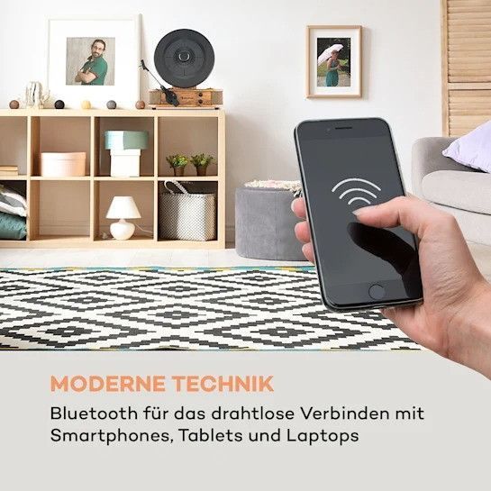 Ретро проигрыватель виниловых пластинок auna Verticalo SE USB BT Line-Out дерево 10034589 фото