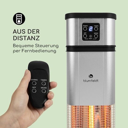 Б/У!!! Інфрачервоний нагрівач Blumfeldt Heat Guru Plus 2000 Вт, 3 рівні нагрівання Німеччина 10033692 фото