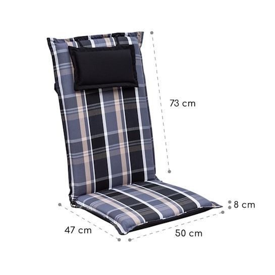 Подушки для садових стільців Blumfeldt Elbe 50x120x8 см, комплект 4 штуки 10036802 фото