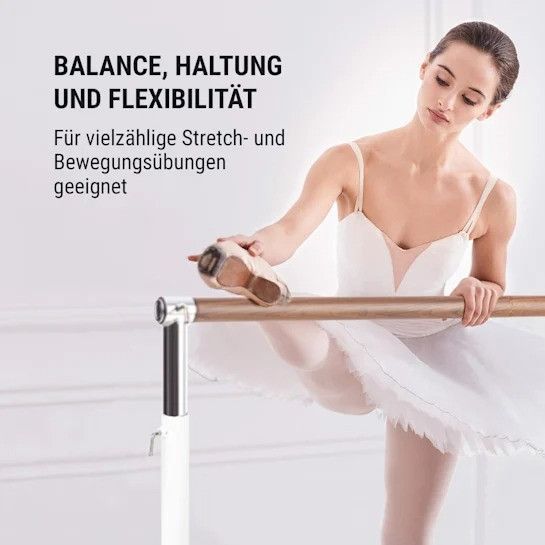 Балетний верстат Klarfit Lerina, окремішній, 110 x 113 см, 38 мм &Oslash;, білий 10034392 фото