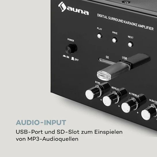 Ресивер Auna AMP-218 BT 5.1 2x120 Вт 3x50 Вт RMS BT 2xMicro 10034623 фото