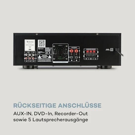 Ресивер Auna AMP-218 BT 5.1 2x120 Вт 3x50 Вт RMS BT 2xMicro 10034623 фото