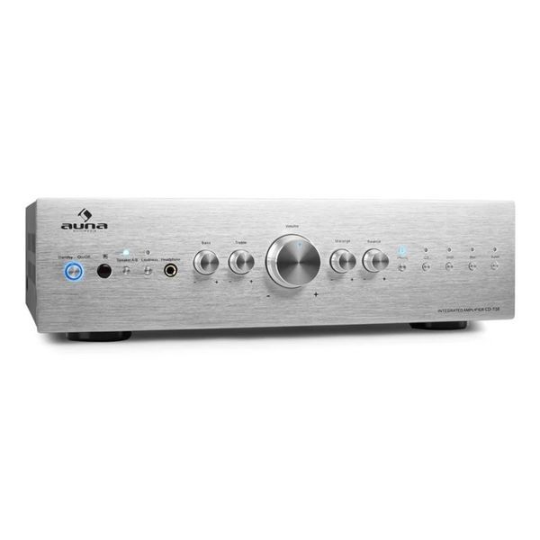 Ресивер Auna CD708 Стереопідсилювач AUX Phono Silver 600W 10008982 фото