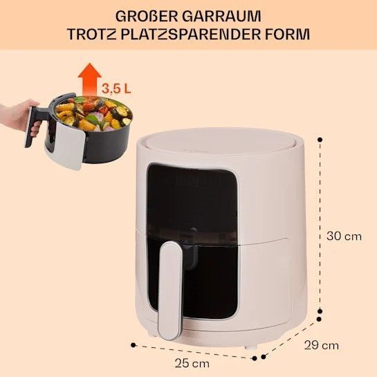 УЦЕНКА!!! Фритюрниця Klarstein Crisp-Pro Air Fryer 1400 W 3,5 літра Таймер на 8 програм 10040702 фото