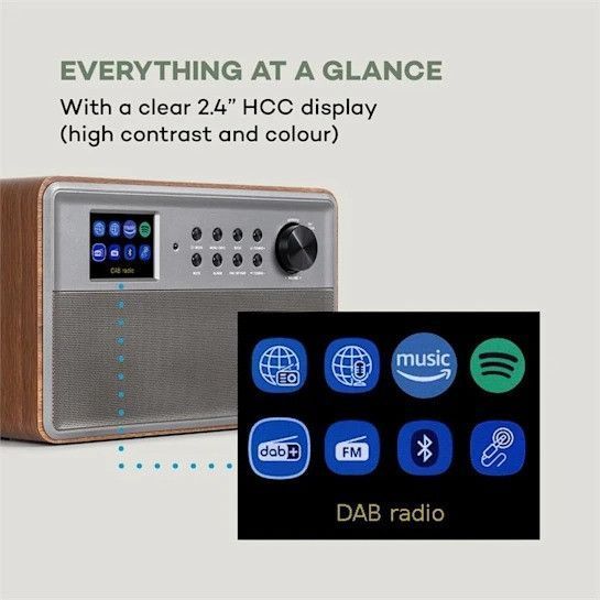 Інтернет-радіо Auna Connect Link Smart Radio IR/DAB +/FM Spotify BT 2,4-дюймовий дисплей 10034923 фото