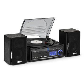 Ретро програвач вінілових платівок auna DS-2 CD MP3-рекордер USB AUX-In Коробки FM/MW 10004797 фото