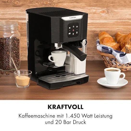 УЦЕНКА!!! Кофемашина Klarstein BellaVita 3-в-1 1450 Вт 20 бар вспениватель молока 10032807 фото