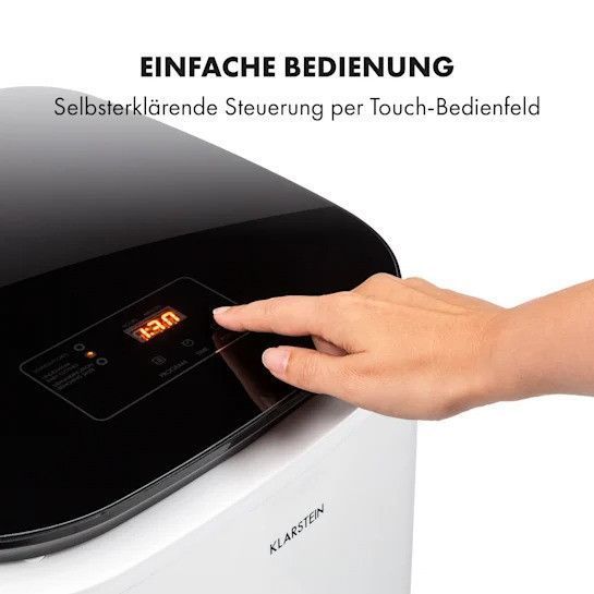 Сушильная машина Klarstein Zap Dry 820W 50л сенсорная панель управления LED дисплей белый / черный 10033626 фото