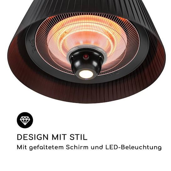Инфракрасный Обогреватель Blumfeldt Venice Heat 800/1000/1800Вт с дистанционным управлением черный 10032517 фото