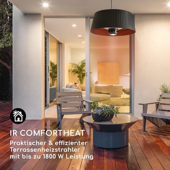 Инфракрасный Обогреватель Blumfeldt Venice Heat 800/1000/1800Вт с дистанционным управлением черный 10032517 фото