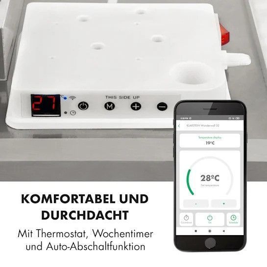 Б/У Економний Інфрачервоний нагрівач Klarstein Wonderwall Smart 60x120 см керування застосунком 720 Вт 10032781 фото
