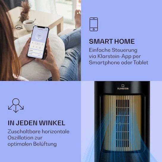 Мобільний кондиціонер-вітарисоохолоджувач Klarstein IceWind Plus Smart 4-в-1 10040210 фото