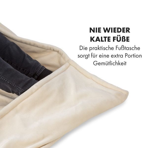 Електрична ковдра з рукавами Slanket Klarstein 120 W 155x180 см Coral Fleece 10035504 фото
