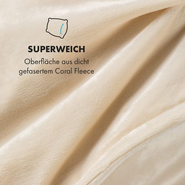 Електрична ковдра з рукавами Slanket Klarstein 120 W 155x180 см Coral Fleece 10035504 фото
