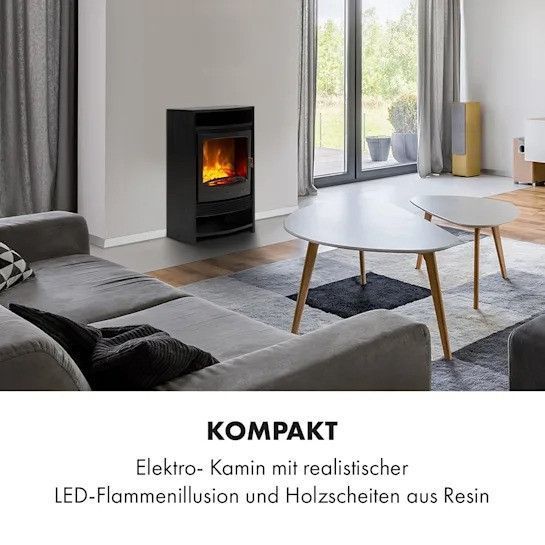 Камін електричний Klarstein Bergamo 900 / 1800W Німеччина 10034397 фото