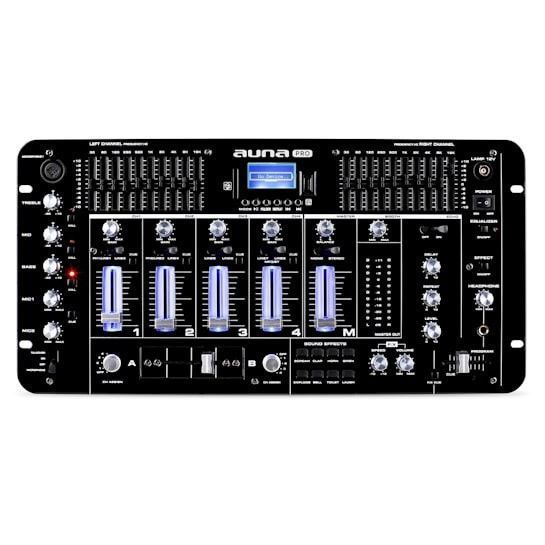 УЦЕНКА!!! Мікшерний пульт auna Kemistry 3 B 4-канальний DJ-мікшер Bluetooth USB SD Phono Чорний 10021733 фото