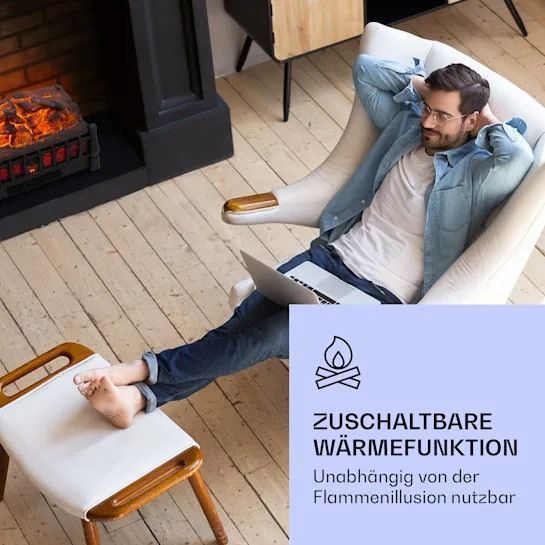 Камін електричний Klarstein Kamini FXL 2G Топка для електричного каміна 1800 Вт LED 3D Flame Illusion 10038366 фото