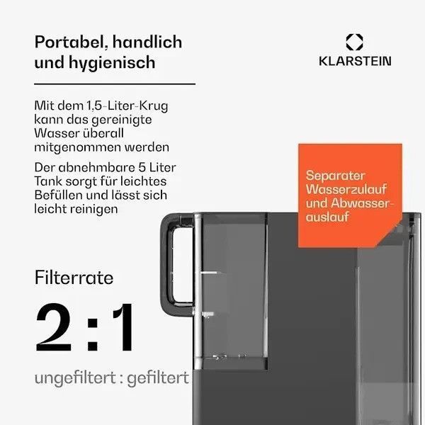 Система фильтрации для воды Klarstein VitalPour 5-ступенчатый фильтр, Германия 10046405 фото