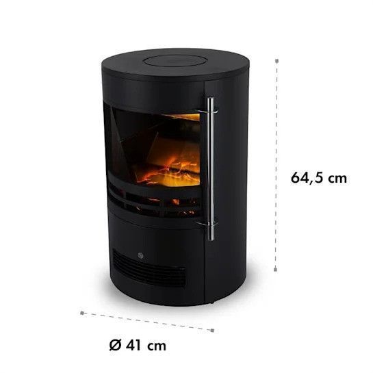 Камін електричний Klarstein Brixen 900/1800W InstaFire термостат чорний Німеччина 10032891 фото