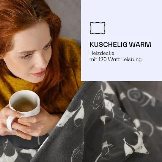 Електрична ковдра Klarstein Watson XXL 3 рівні потужності, що миється, 200x180 см 10035503 фото