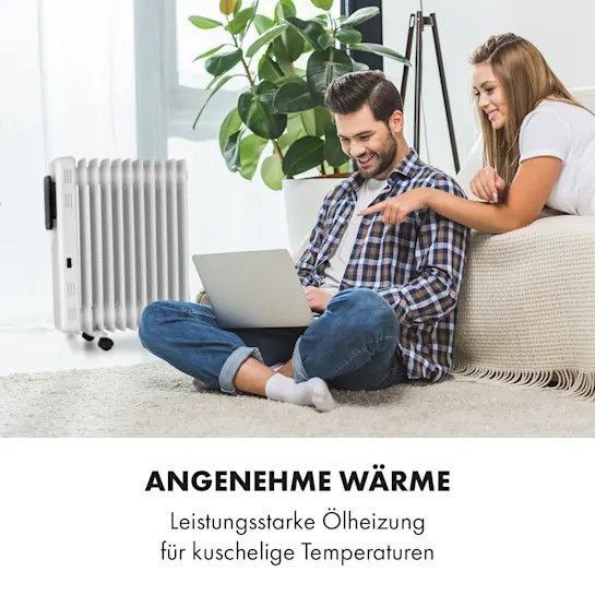 Цифровий оливний нагрівач Klarstein Thermaxx Elevate Smart 2720 Вт, 7-35 &deg;C 24-годинний таймер 10035276 фото