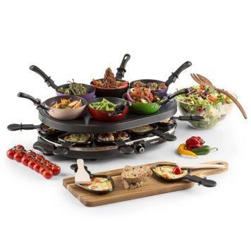 Легке б/у Раклет-гриль oneConcept Wokset 1200 W 8 персон з антипригарним покриттям 10030539 фото