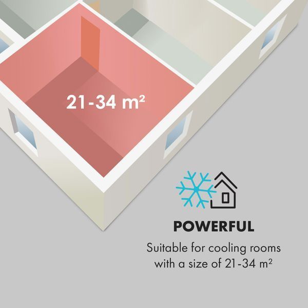 Мобільний кондиціонер Klarstein Pure Blizzard Air Conditioner Осушувач повітря та вентилятор 3-в-1 7 БЕ 10028188 фото