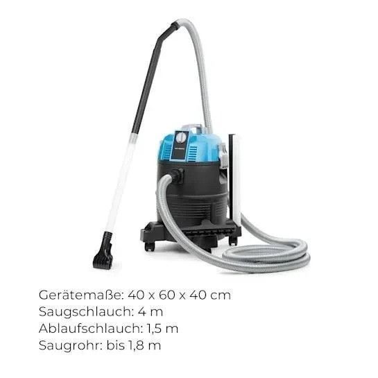 Б/У!!! Пылесос для влажной и сухой уборки Klarstein Reinraum 2G 1250 Вт, 20 л Германия 10033423 фото