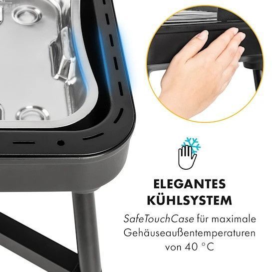 Електричний гриль Klarstein Grill core 1900 + 800 Вт подвійний нагрівальний елемент 10033343 фото