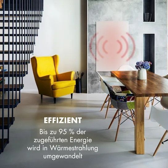Інфрачервоний нагрівач Klarstein Wonderwall Smart 80x120 см, керування через застосунок, 960 Вт 10032803 фото