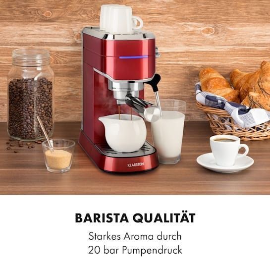 Б/У Кавомашина Klarstein Futura 20 барів 1450 Вт 20 барів 1,25 л неіржавка сталь 10035184 фото