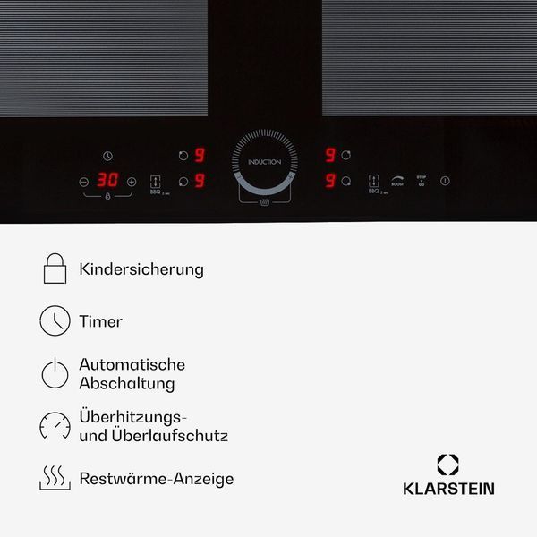 УЦЕНКА!!! Індукційна плита KLARSTEIN Delicatessa 60 Prime 4 зони 7000 Вт таймер Німеччина 10033021 фото