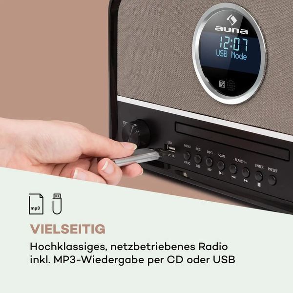 УЦЕНКА!!! Радіо DAB + FM USB BT CD-програвач Auna Columbia DAB Німеччина 10032958 фото