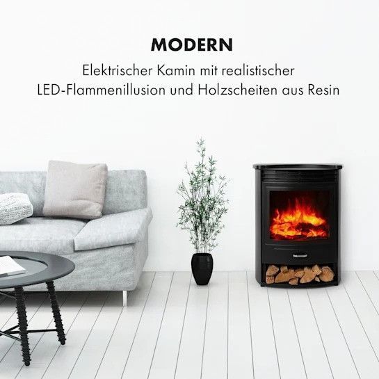 Камін електричний Klarstein Bormio S 950/1900W термостат тижневий таймер Німеччина 10034249 фото