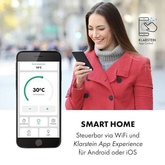 Розумний конвекційний нагрівач, Конвектор Klarstein Bansin Smart 1500 1500W керування через застосунок 10035400 фото