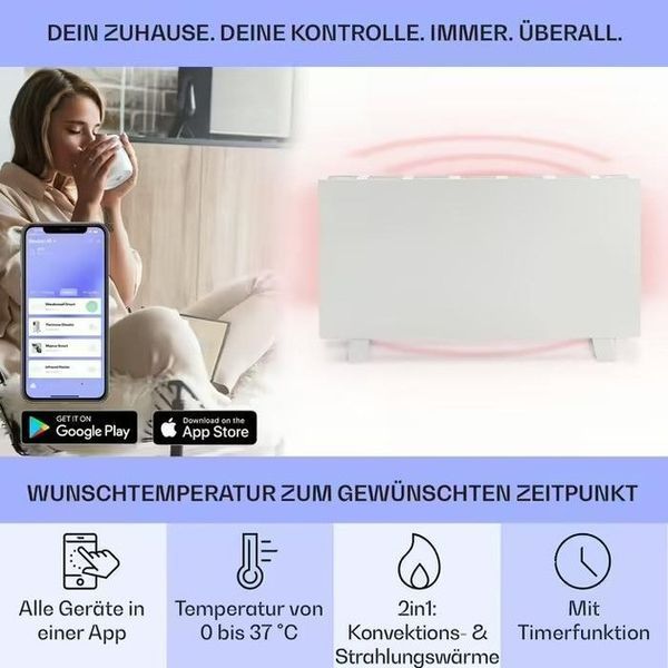 УЦІНКА!!! Економний інфрачервоний нагрівач Klarstein Taal Smart 10041869 фото