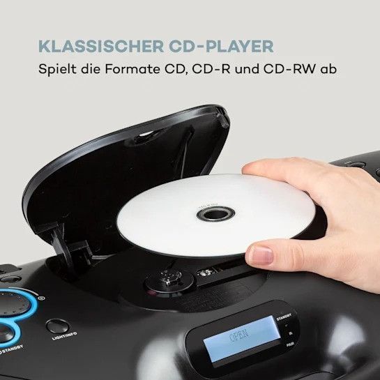 Бумбокс Auna Spacewoofer DAB Boombox CD-плеер DAB+ FM Bluetooth 10036341 фото