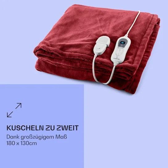 Електрична ковдра Klarstein Watson XL 120 Вт 3 рівні температури 180 x 130 см панель керування 10031657 фото