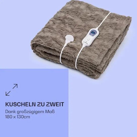 Електрична ковдра Klarstein Watson Comfort & Style 120W 180x130 см штучне хутро 10033007 фото