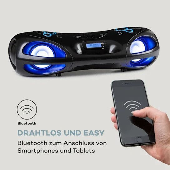 Бумбокс Auna Spacewoofer DAB Boombox CD-плеер DAB+ FM Bluetooth 10036341 фото