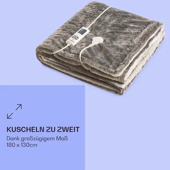 Електрична ковдра Klarstein Watson SuperSoft 120 Вт 180 x 130 см, плюшевий ведмедик 10033005 фото