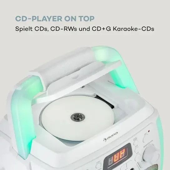 Німецька дитяча караоке-система Auna StarMaker Plus Bluetooth USB CD LED Show RCA 10035747 фото