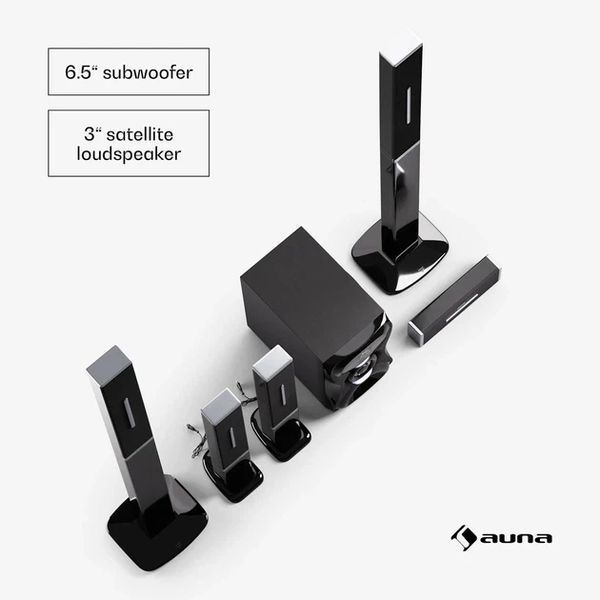 Акустическая система Auna Areal 825 5.1-канальная система объемного звучания ГЕРМАНИЯ 10041291 фото