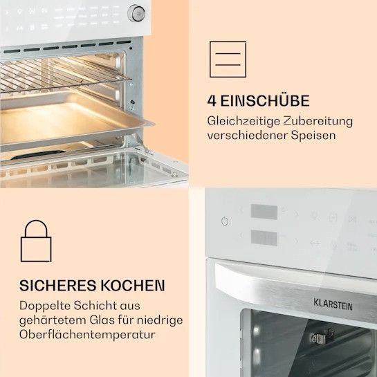 Легке Б/У!!! Фритюрниця з гарячим повітрям, аерогриль Klarstein Vigor Air 1800 Вт, 30 л, 18 програм ГЕРМІЯ 10039941 фото